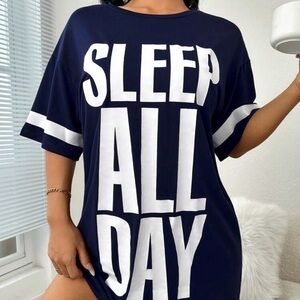 Navy Blue Sleep All Day Nightshirt